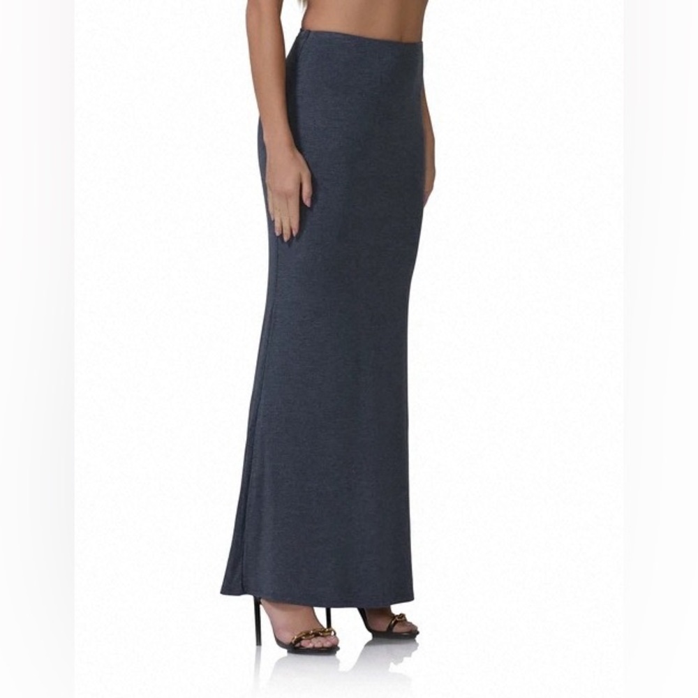 NEW AFRM Long Slate Gray Maxi Skirt - Picture 4 of 9